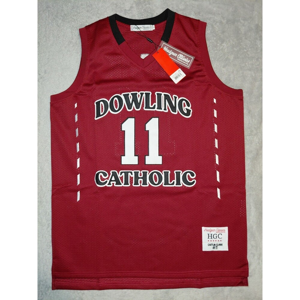 Caitlin Clark Dowling Catholic High School Jersey Sz Large by Headgear Classics